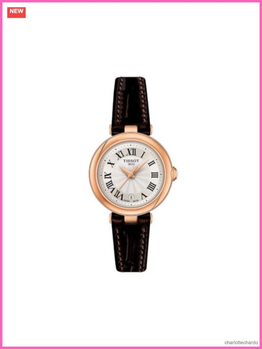 Tissot Bellissima Swiss Quartz 26mm White Dial Roman Numerals Leather Watch